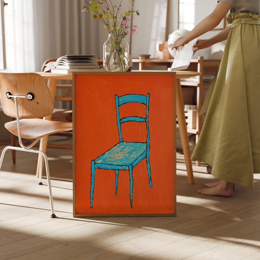Blue Wonky Chair