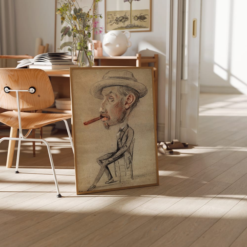 Monet: "Caricature of a Man with a Big Cigar" (1855‚Äì1856)