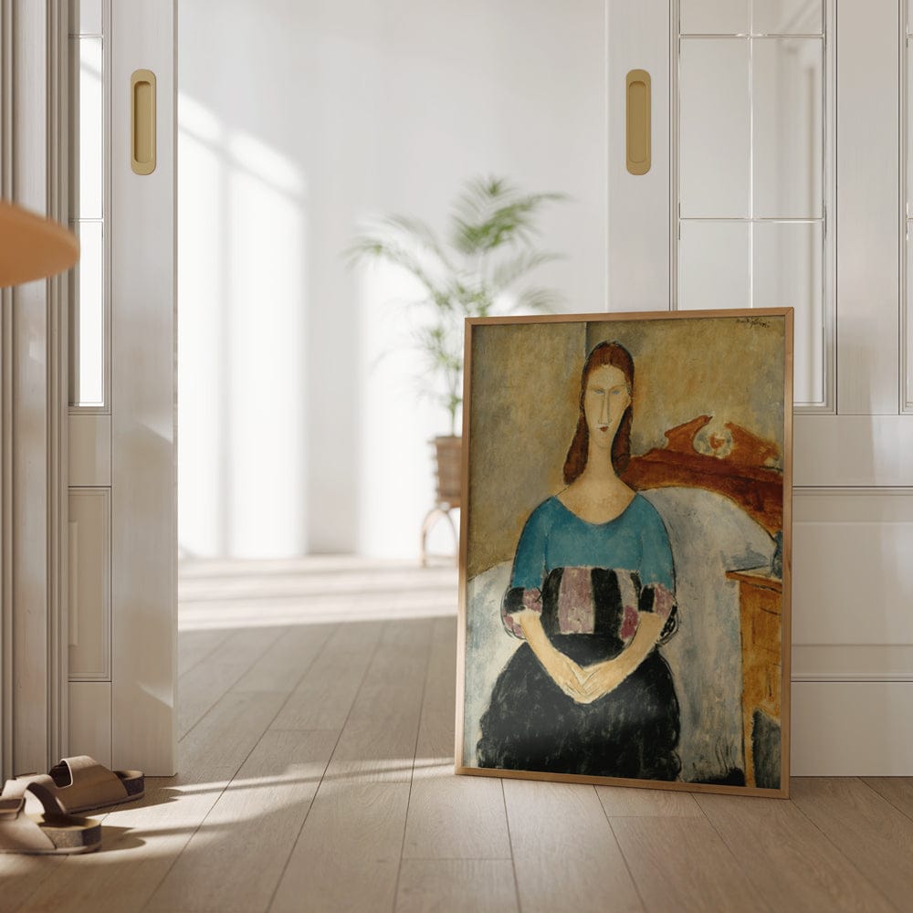 Modigliani: "Portrait of Jeanne Hebuterne, Seated" (1918)