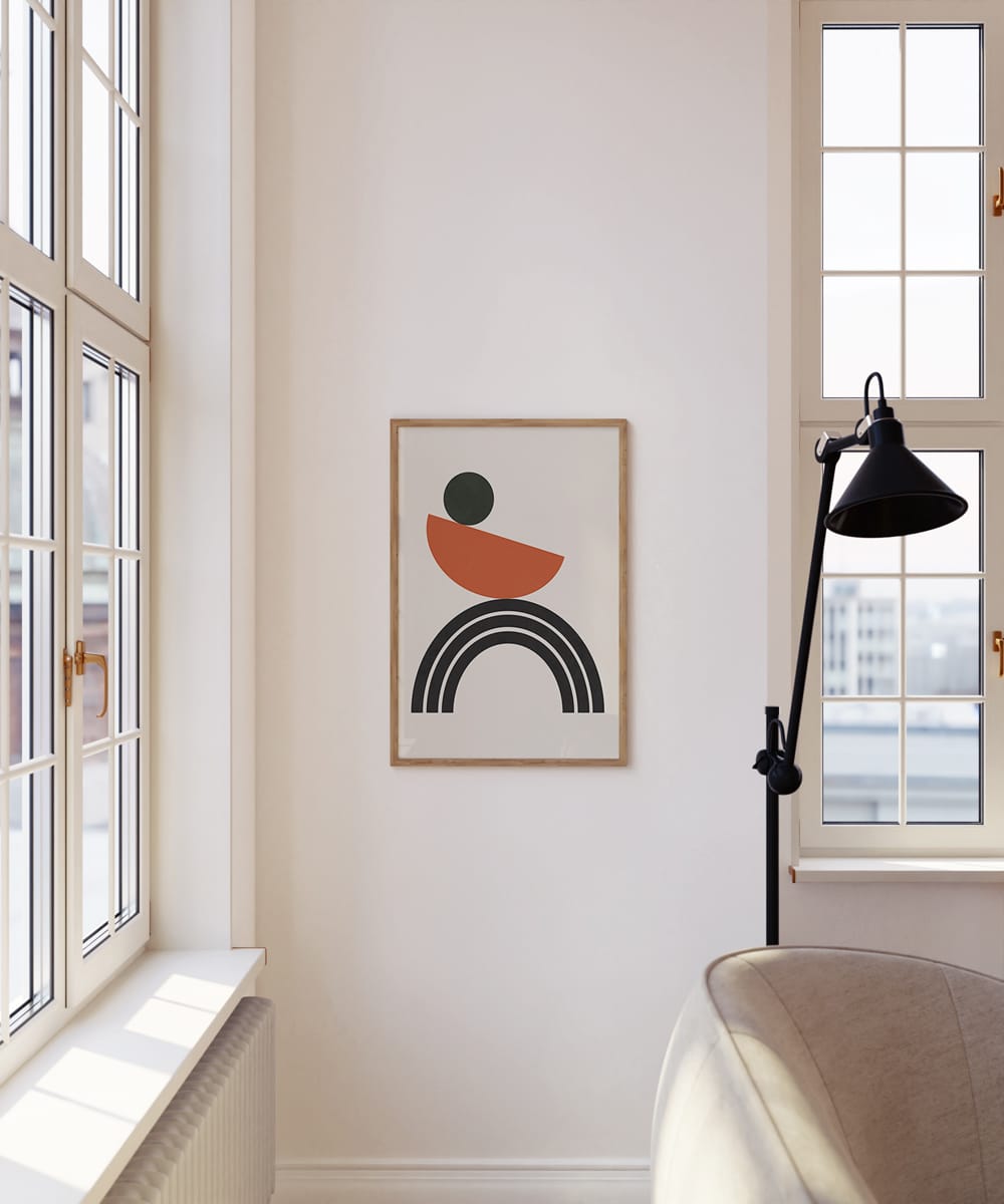 Mid Century Geometric Shape Stack