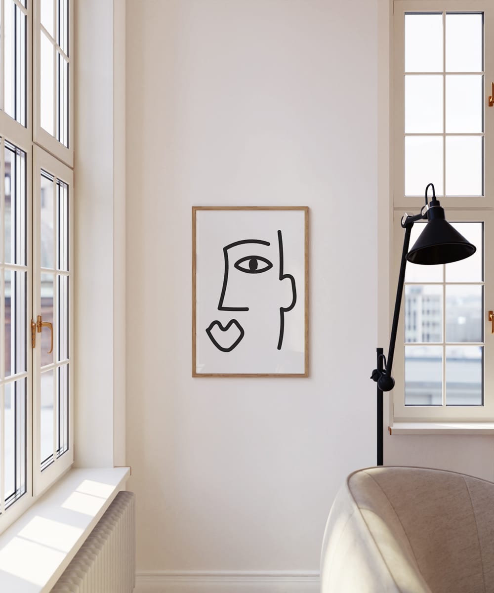 Abstract Half Face