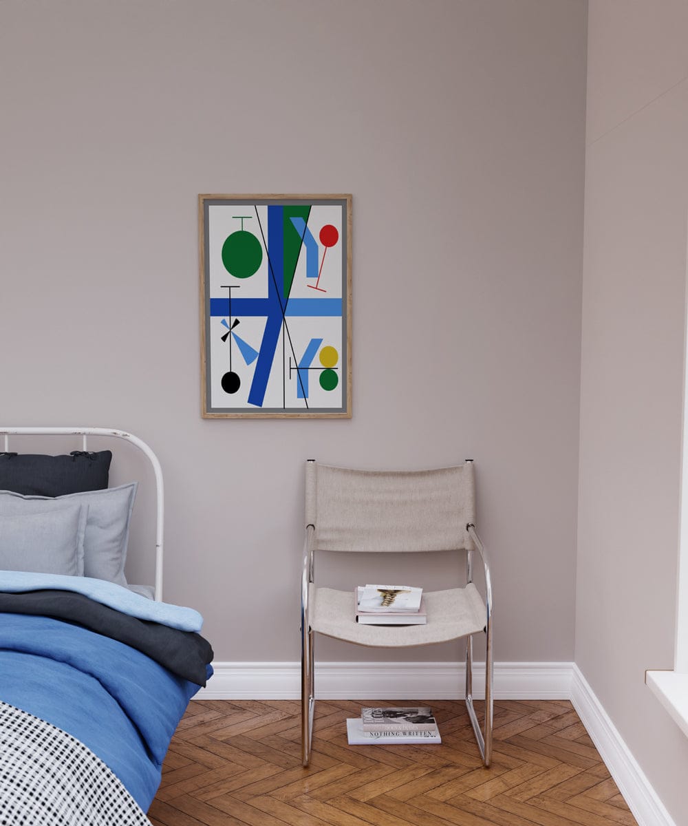 Myriam Thyes: "Four Spaces with Blue Broken Cross" (2017)