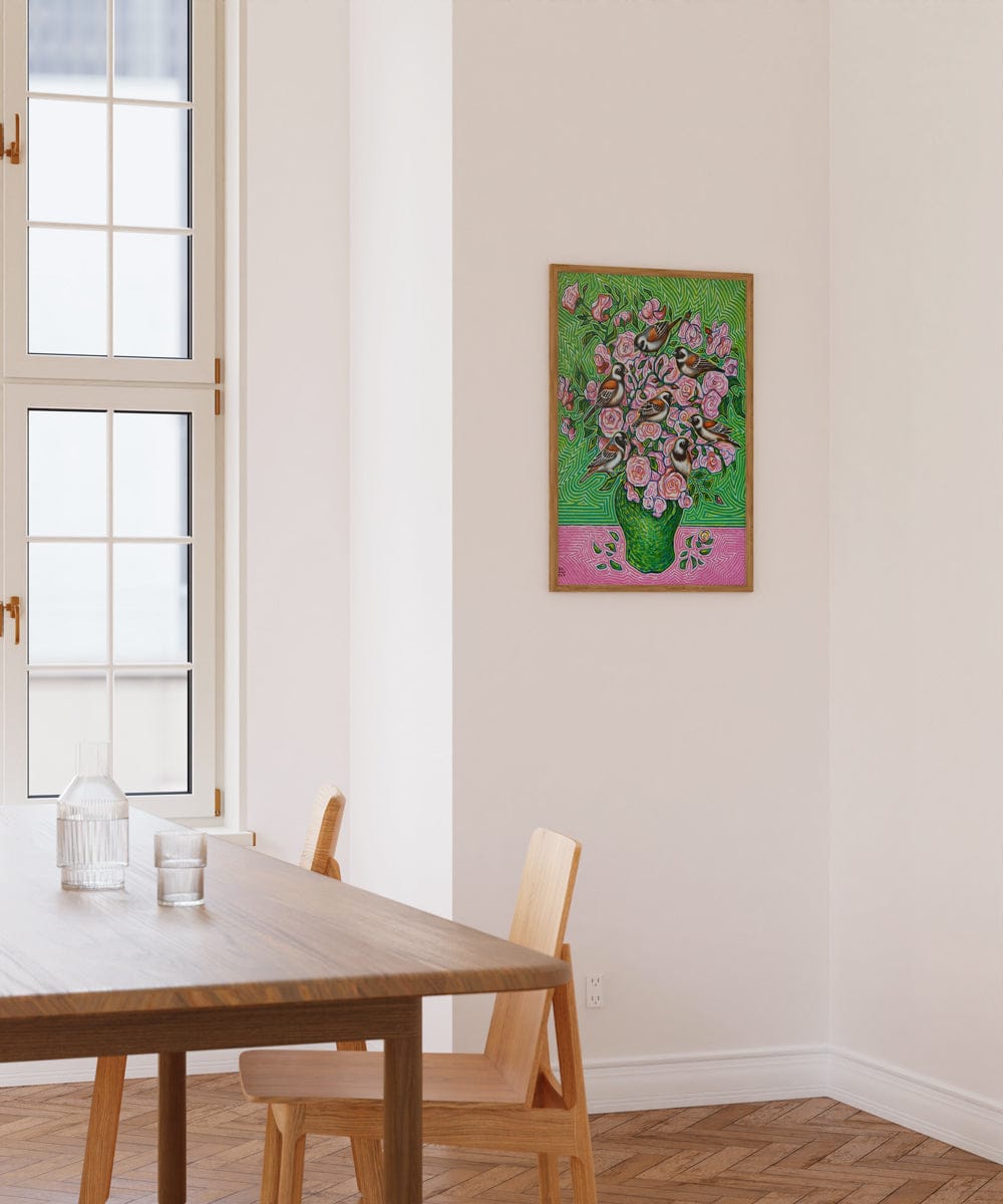 Roses With Cape Sparrows