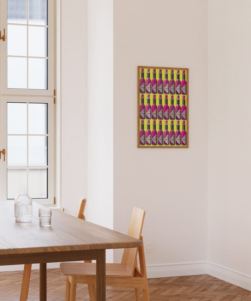 TABASCO BOTTLE IN PINK & YELLOW