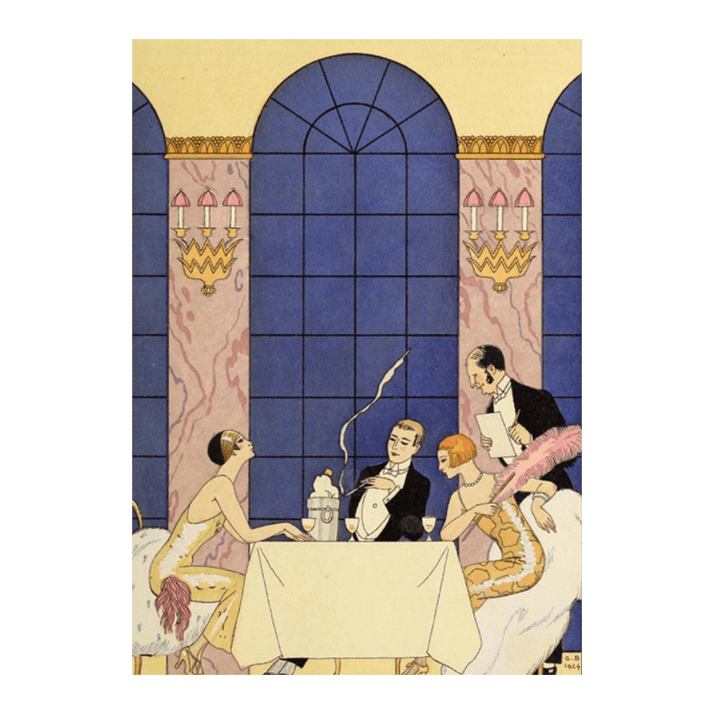 George Barbier: "Falbalas et Fanfreluches, La Gourmandise"