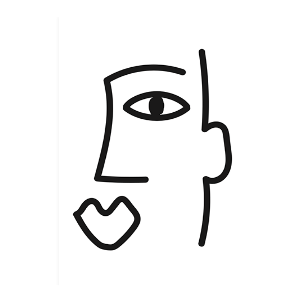 Abstract Half Face