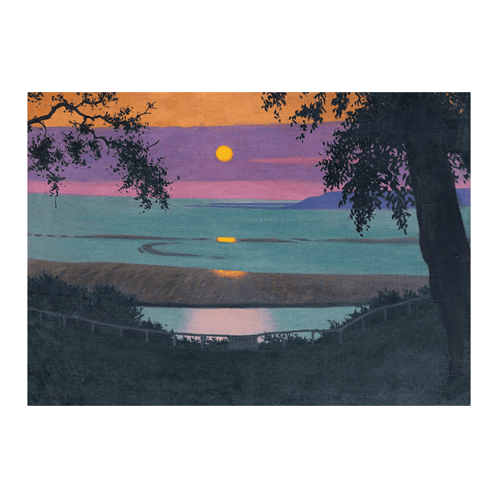 Félix Vallotton: "Sunset At Grace, Orange And Violet Sky" (1918)