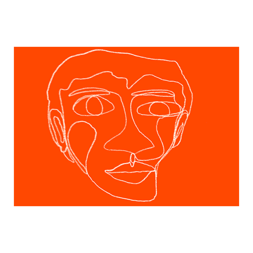 Orange Chalk Scribble