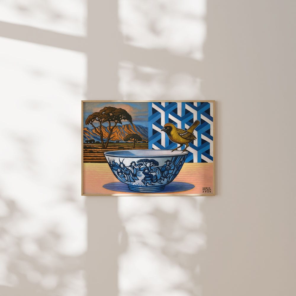 Yellow Weaver With Chinese bowl