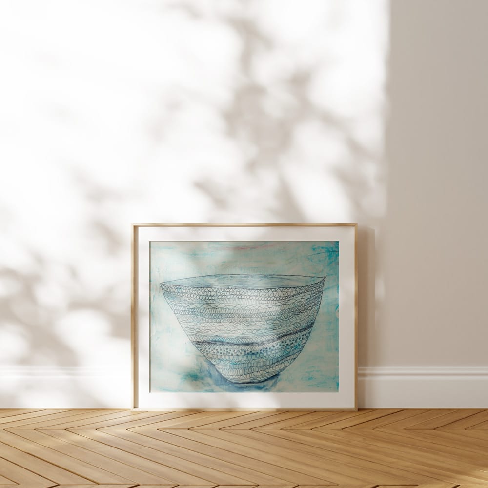 White Bowl With Patterns