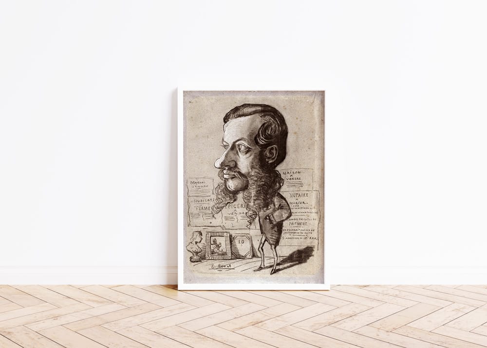 Monet: "Caricature of Léon Manchon" (1858)