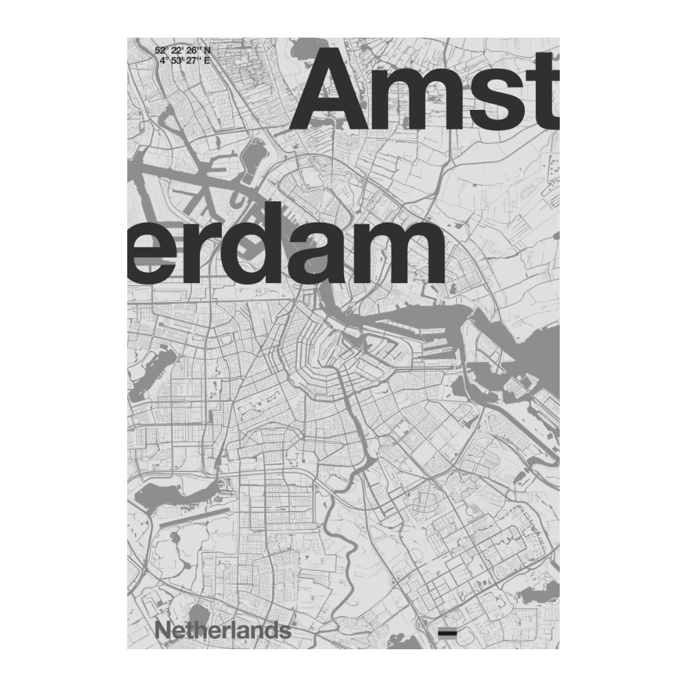 Amsterdam Minimalist Map