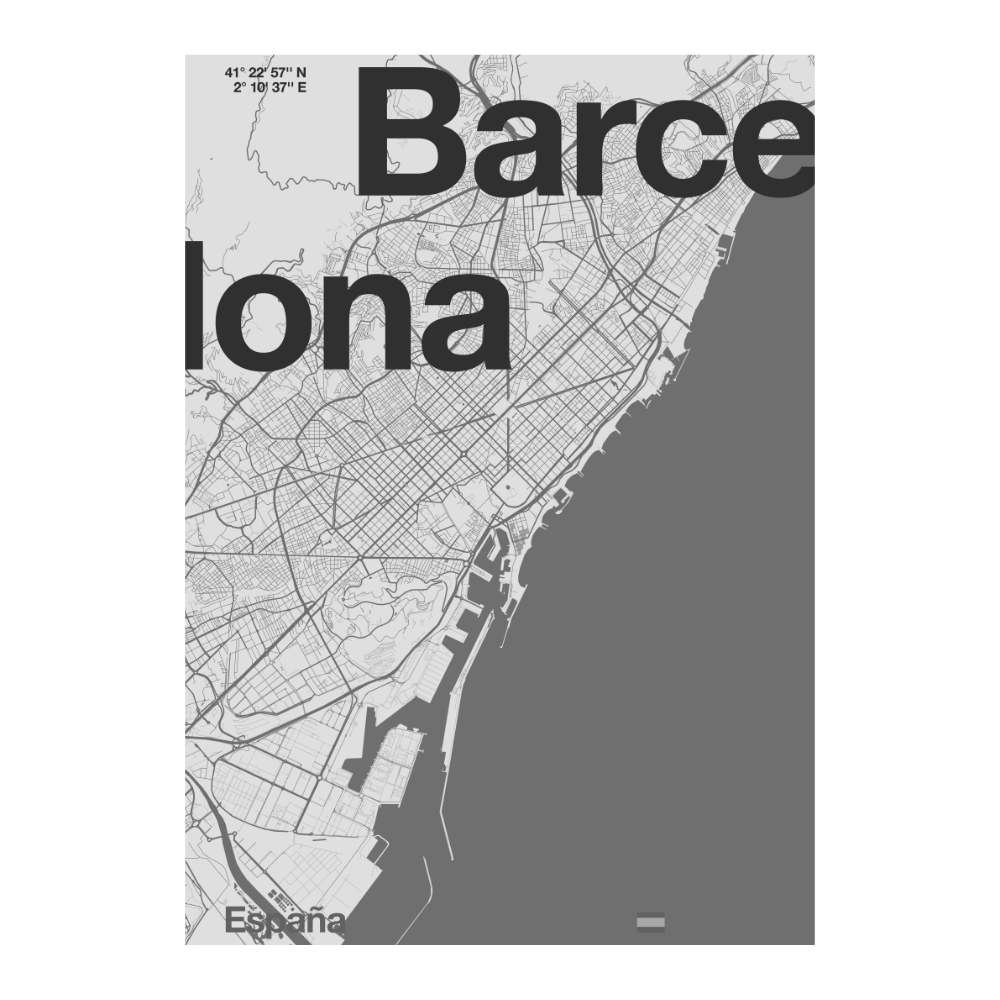 Barcelona Minimalist Map