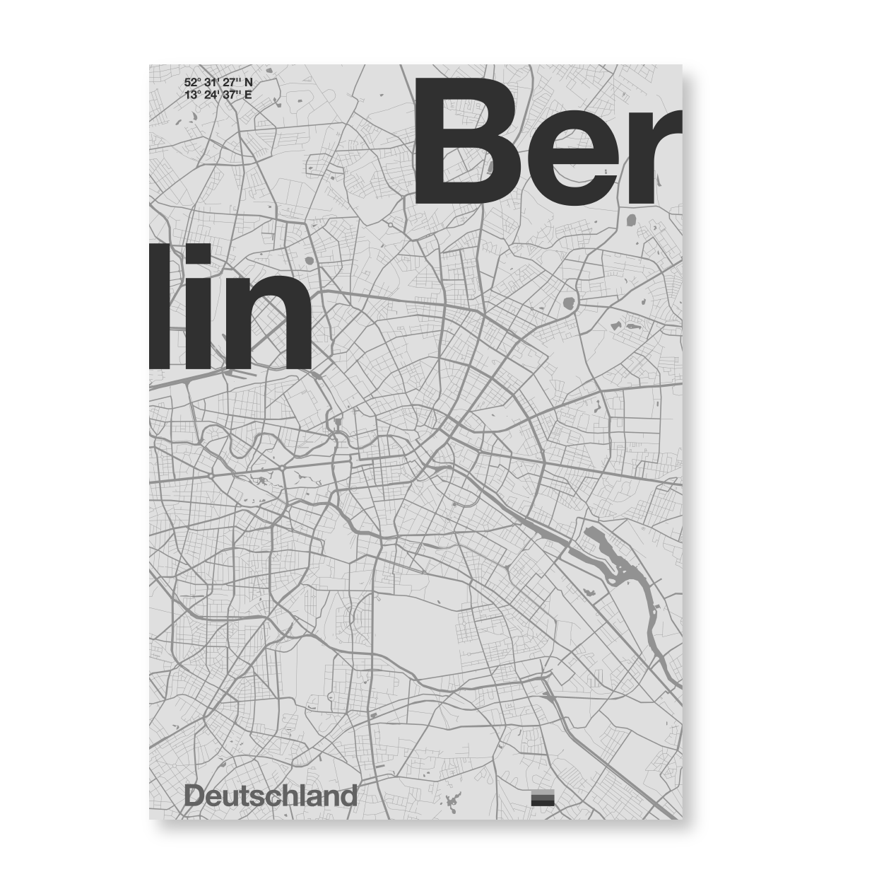 Berlin Minimalist Map - Jasper & Jute