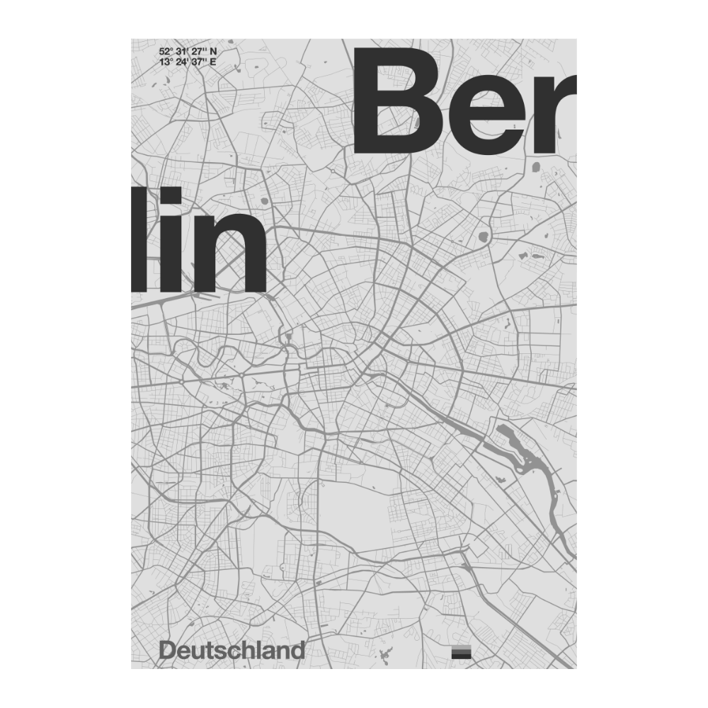 Berlin Minimalist Map