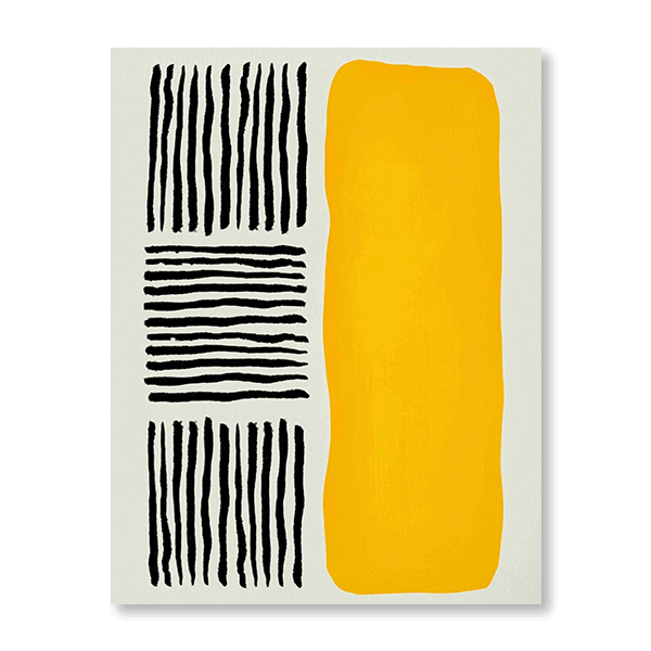 Black & Yellow Strokes - Jasper & Jute