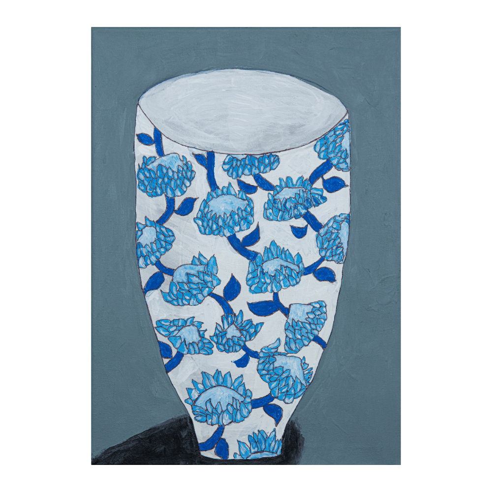 Blue Protea Vase
