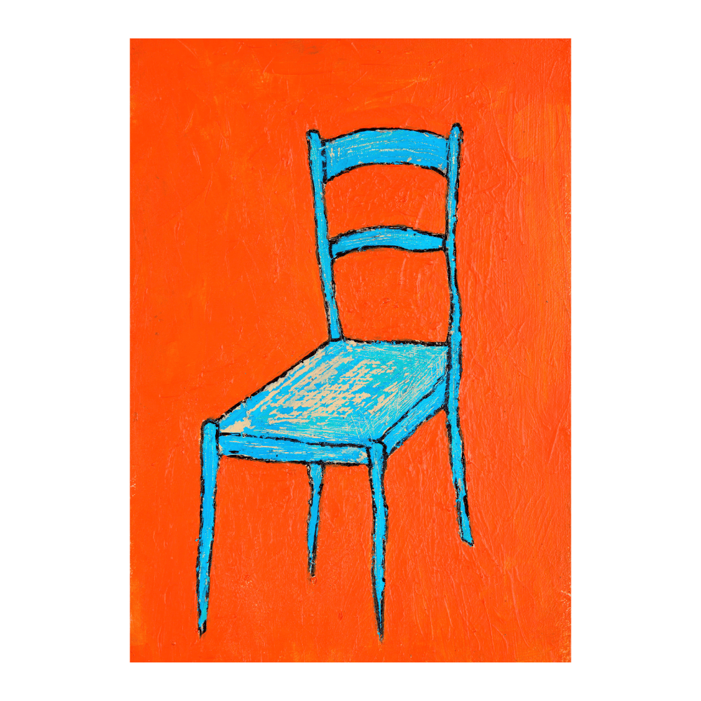 Blue Wonky Chair