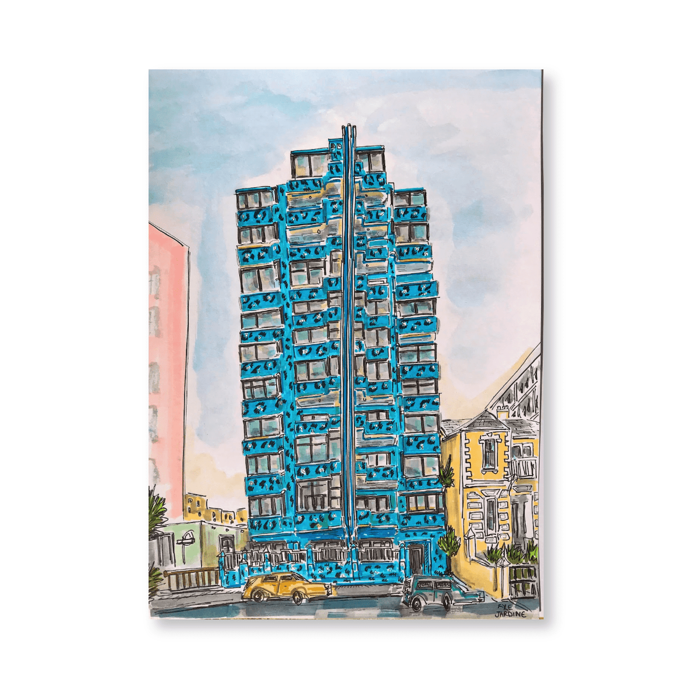 Blue Building - Jasper & Jute