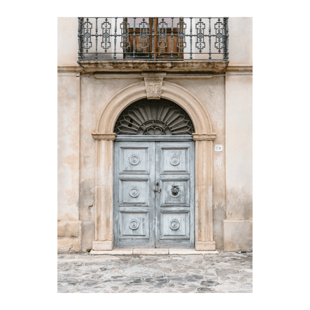 Blue Door In Italy