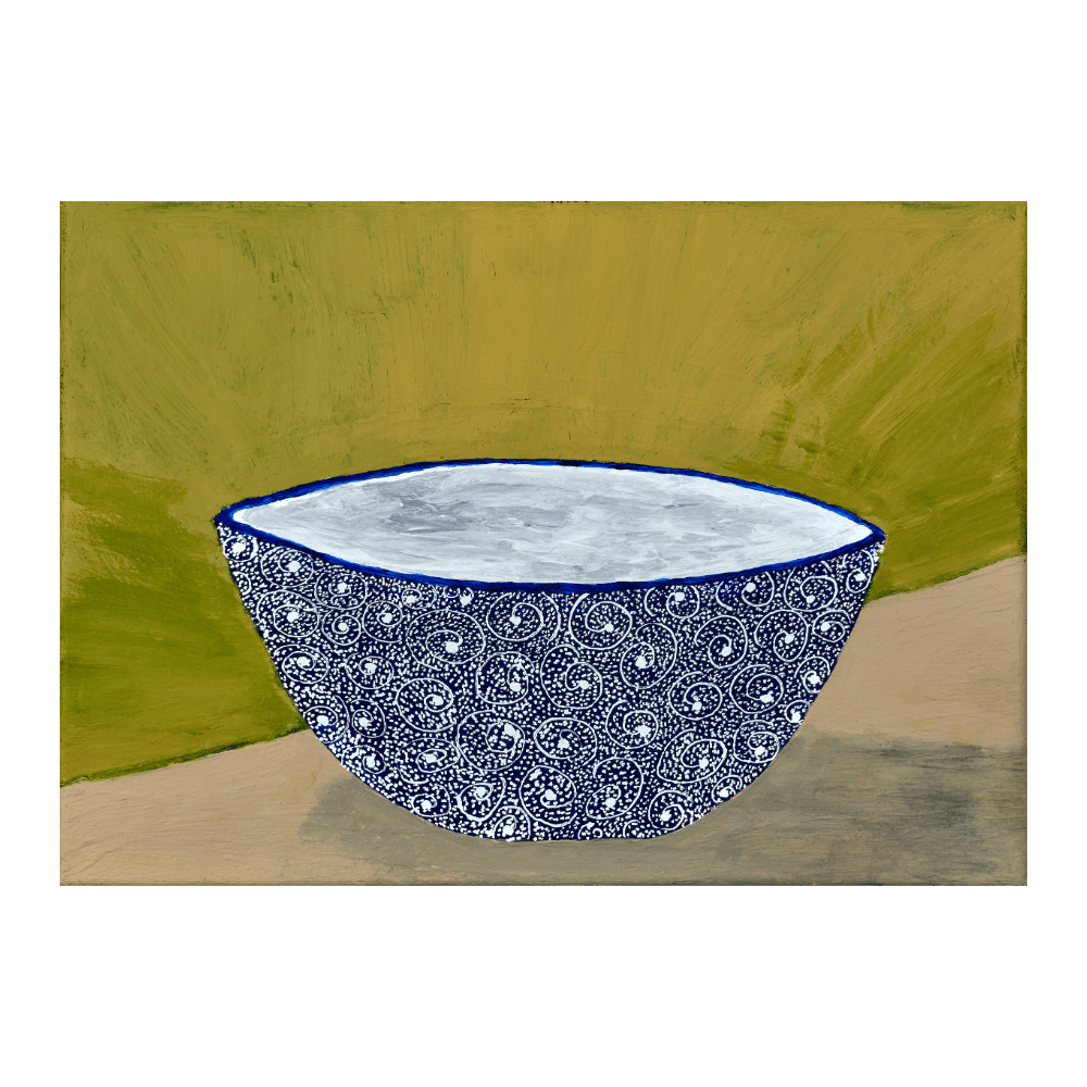 Bowl With Green Background