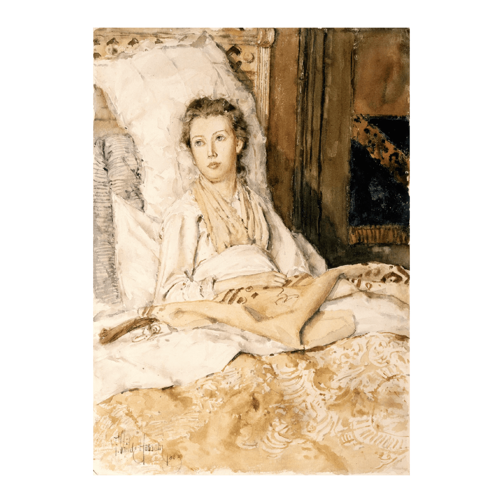 Childe Hassam - Maud Sewing (1883)