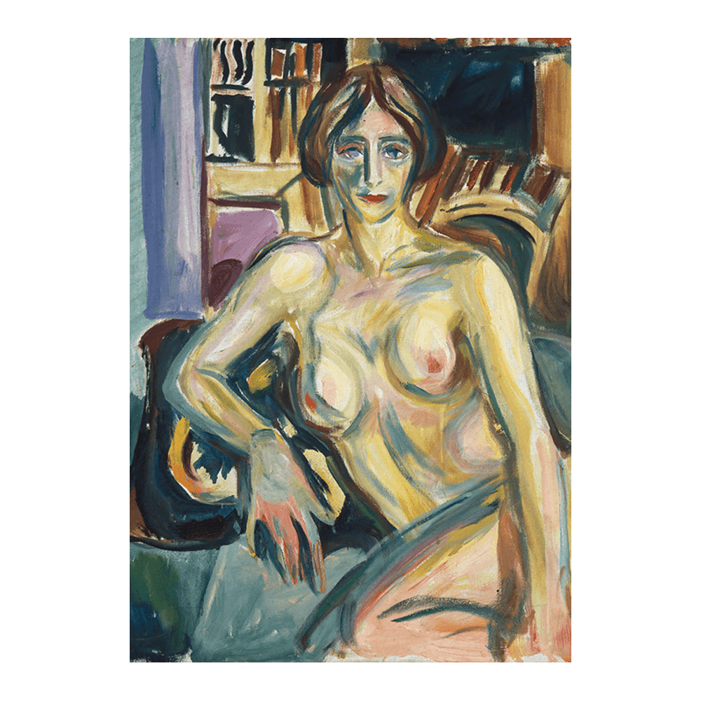 Edvard Munch: "Nude, Sitting on the Couch" (1925-1926)