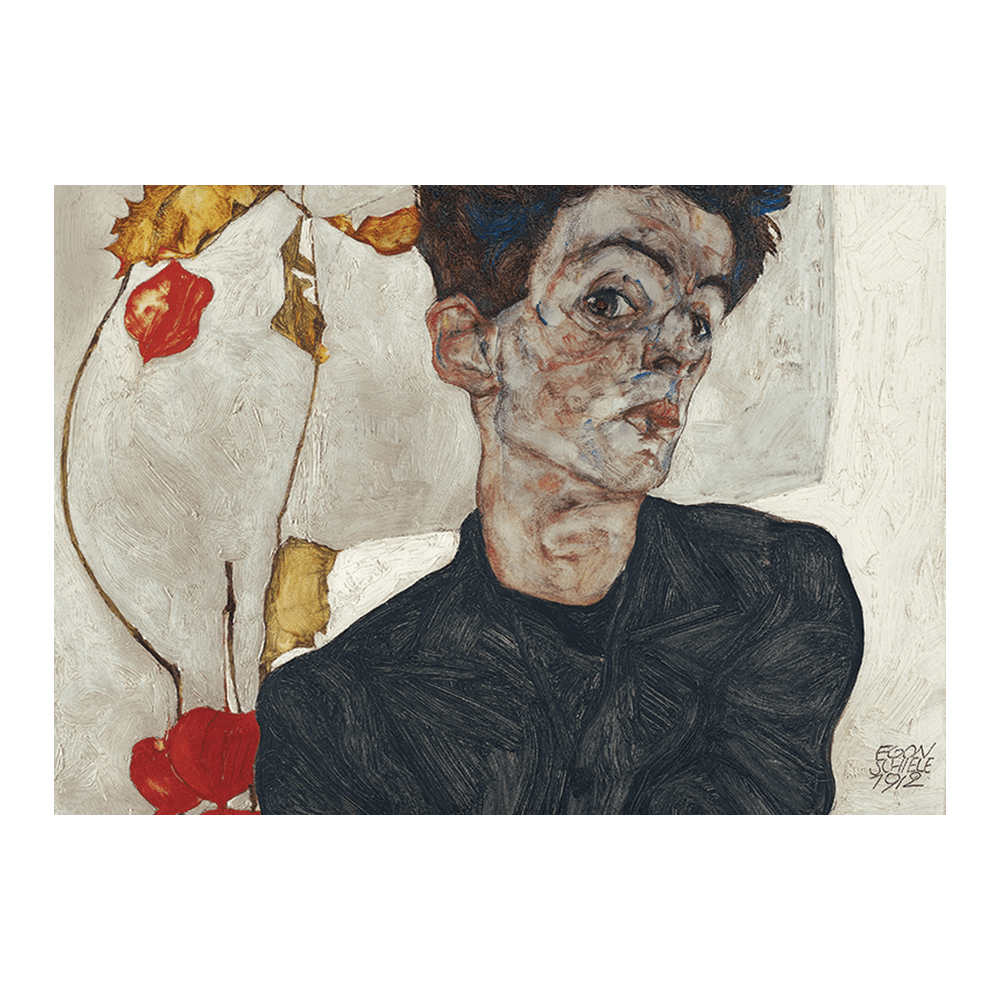 Egon Schiele: "Self Portrait with Physalis" (1912)