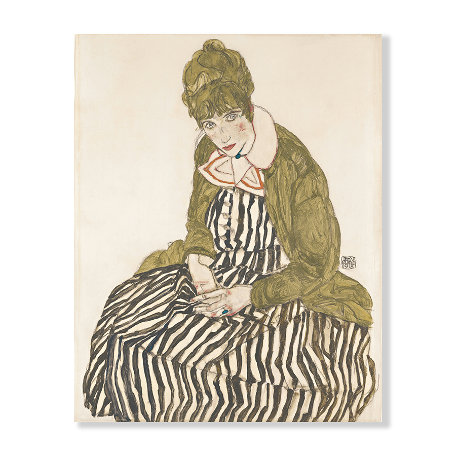 Egon Schiele: "Edith with Striped Dress, Sitting" (1915) - Jasper & Jute