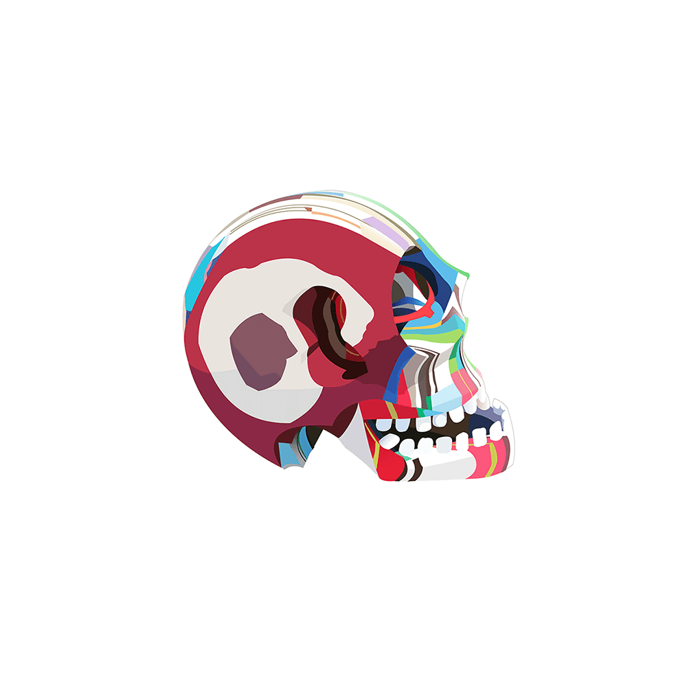 FLIP FLOP SKULL IN RED