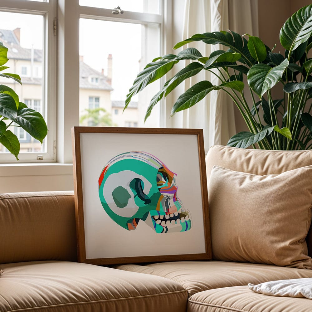 FLIP FLOP SKULL IN TURQUOISE
