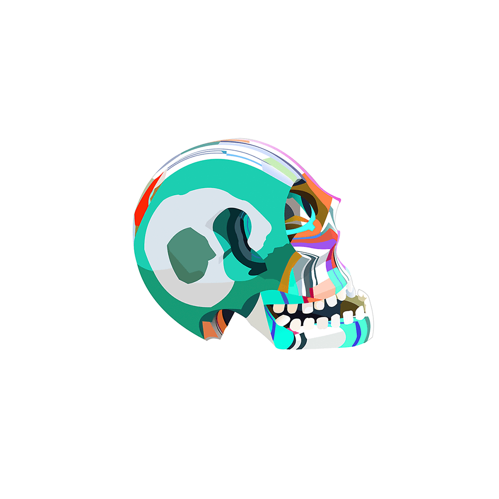 FLIP FLOP SKULL IN TURQUOISE