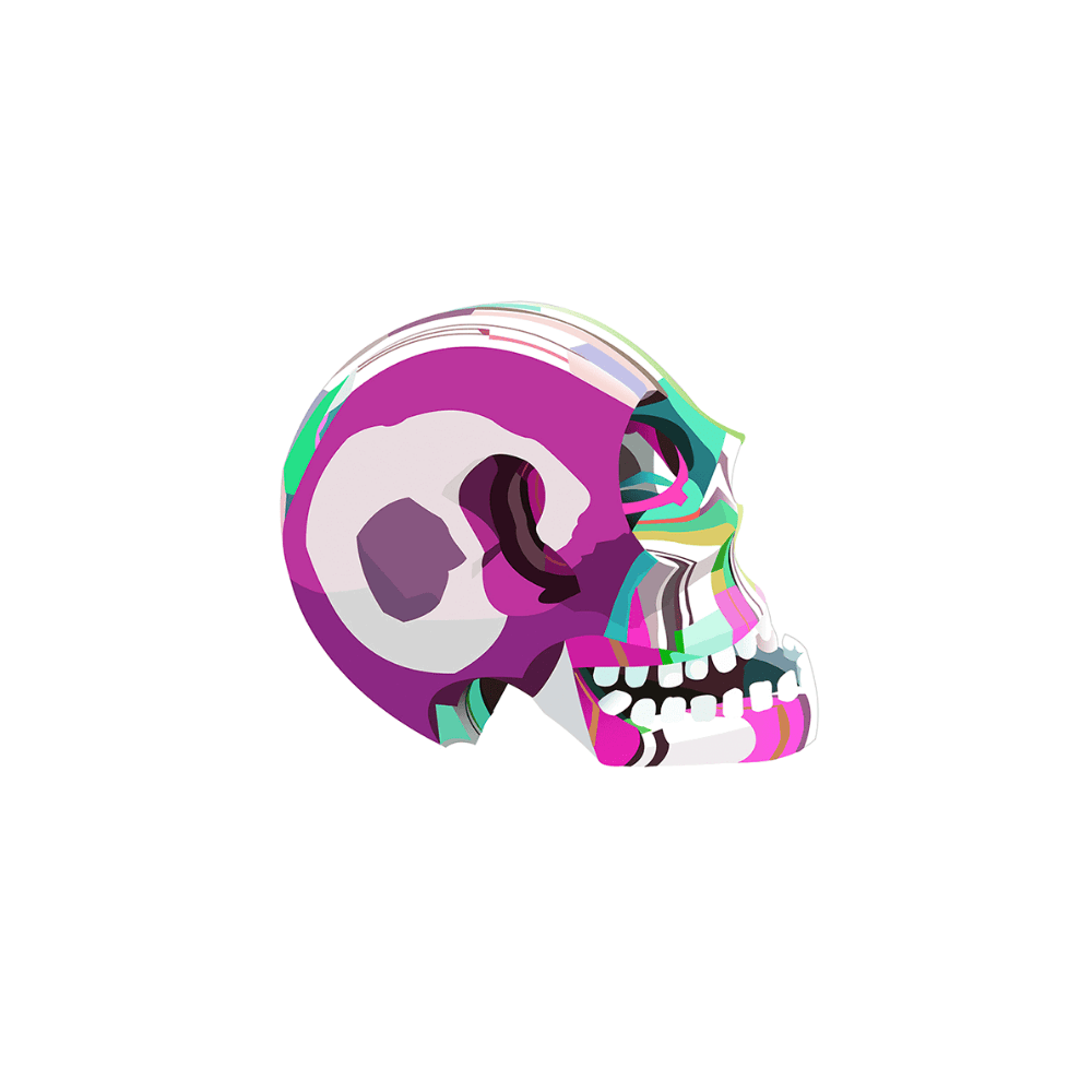 FLIP FLOP SKULL IN PURPLE
