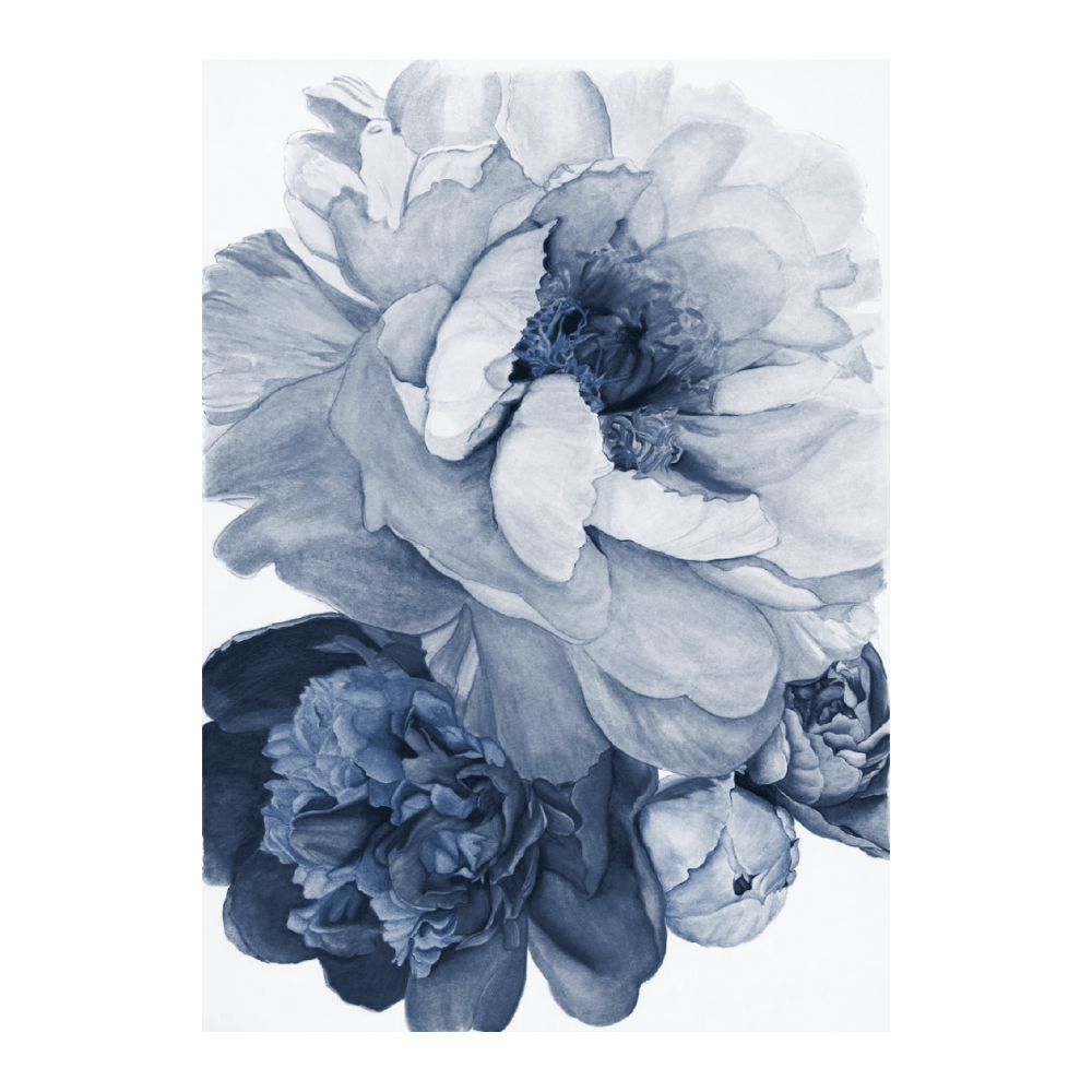 Floral Bouquet III Delft Blue