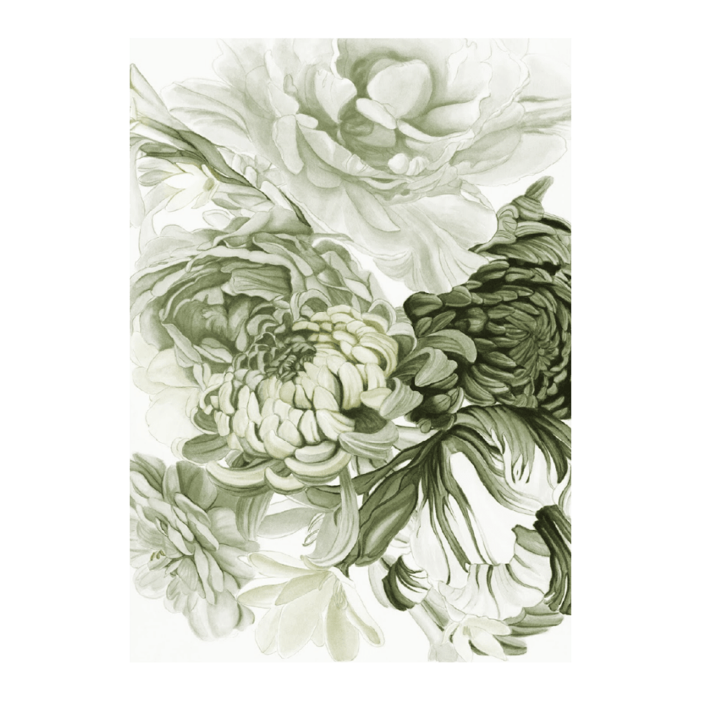 Floral Bouquet I Olive