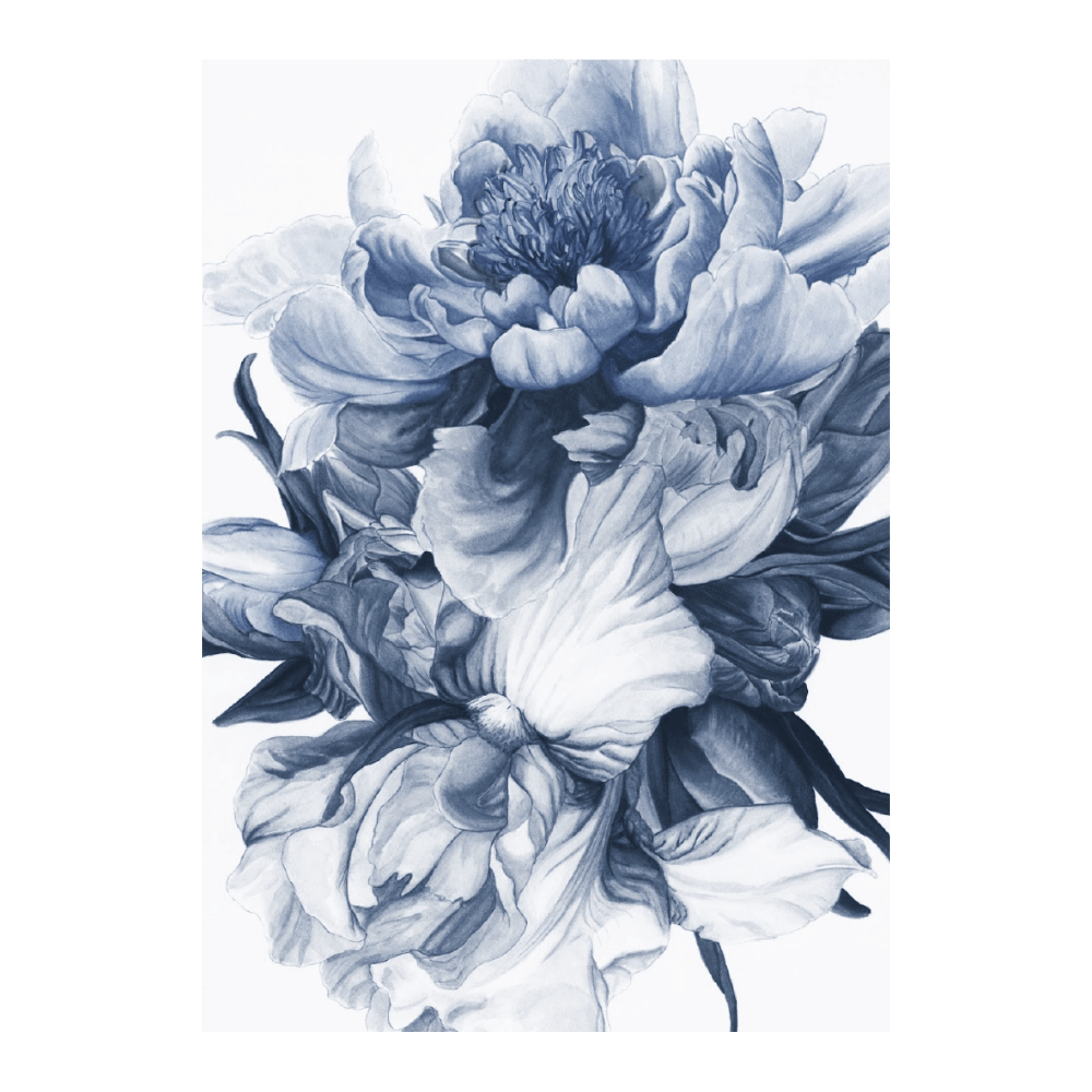 Floral Bouquet IV Delft Blue