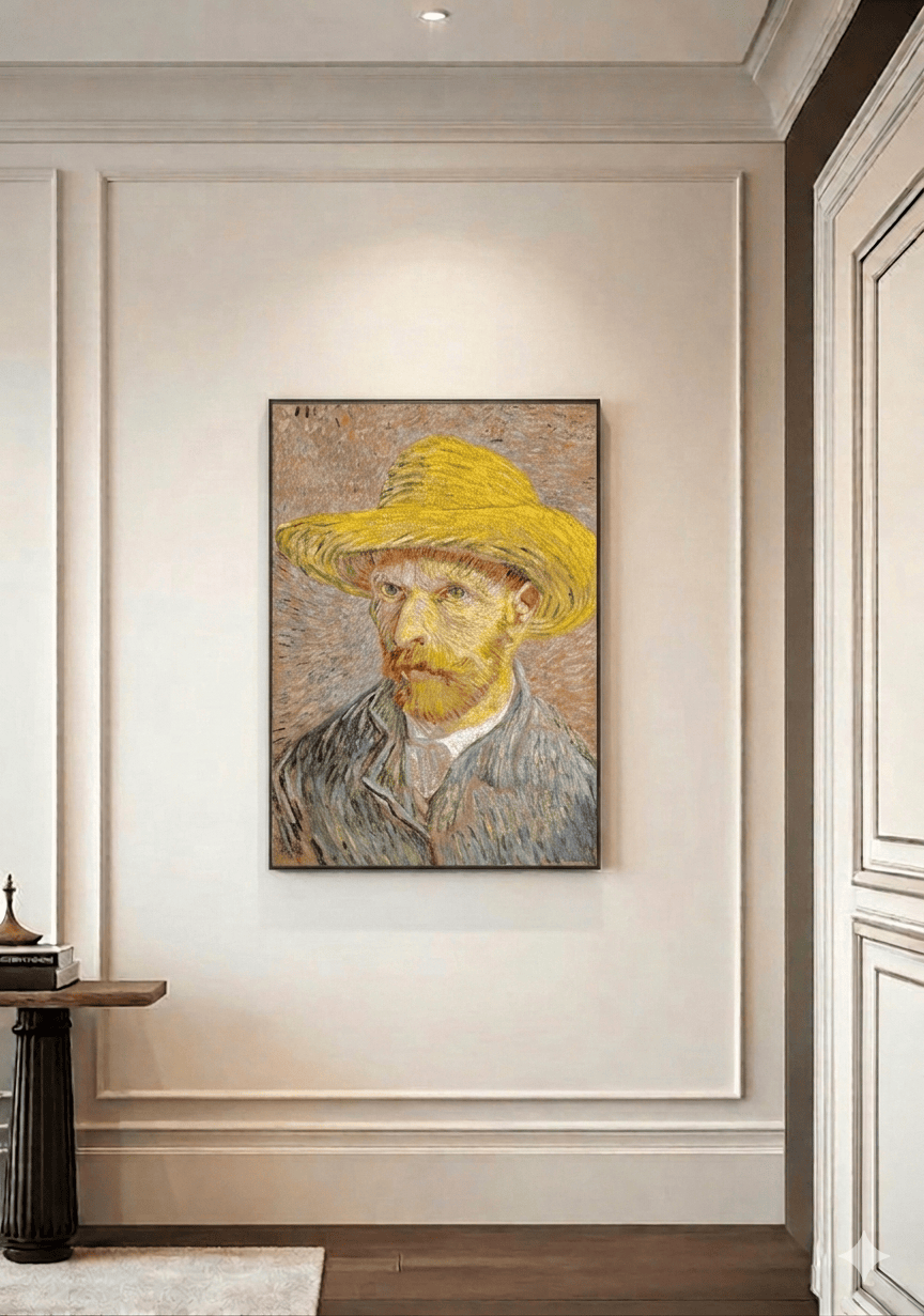 Van Gogh: "Self Portrait with a Straw Hat" (1887)