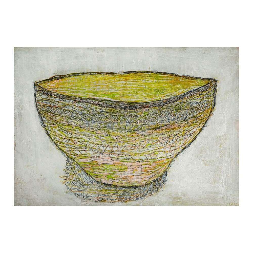 Green Bowl With Patterns