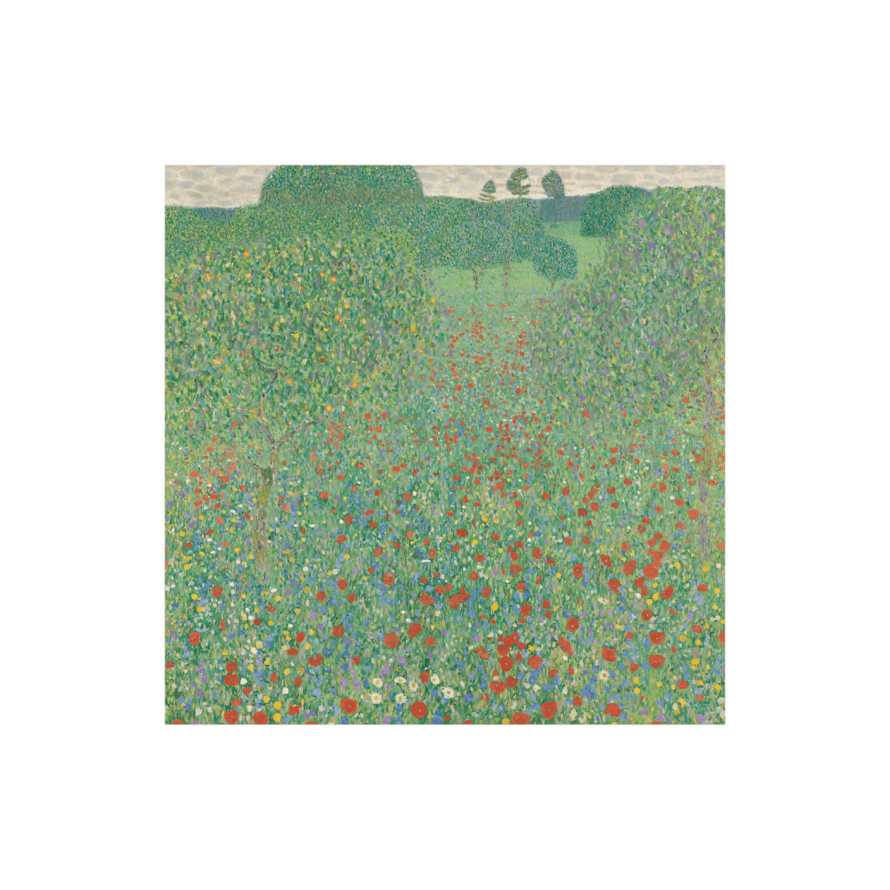 Gustav Klimt: "Blühender Mohn Mohnwiese (1907)"