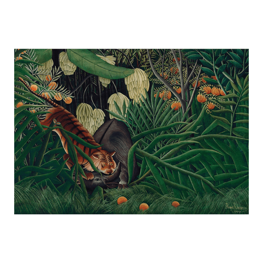 Henri Rousseau: "Fight between a Tiger and Buffalo"