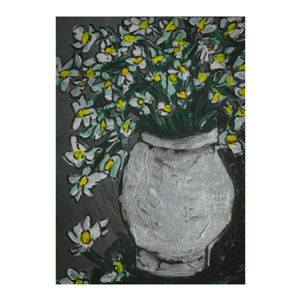 Irises In Silver
