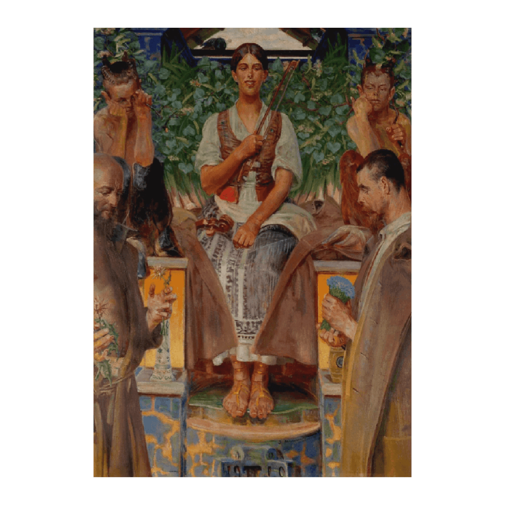 Jacek Malczewski - Homage To Art And The Muse (1910)