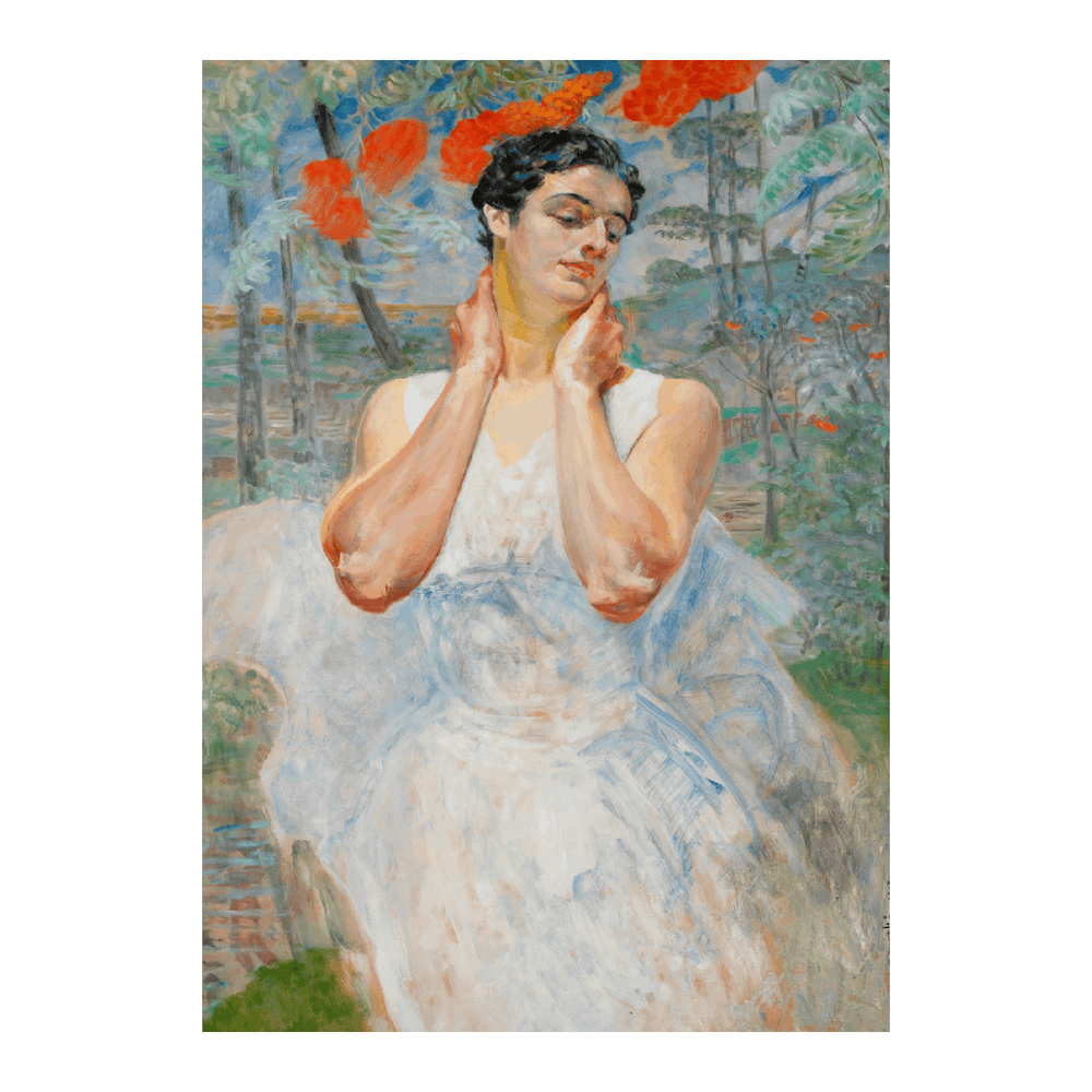 Jacek Malczewski - Portrait of a Women With Rowanberry (1917)
