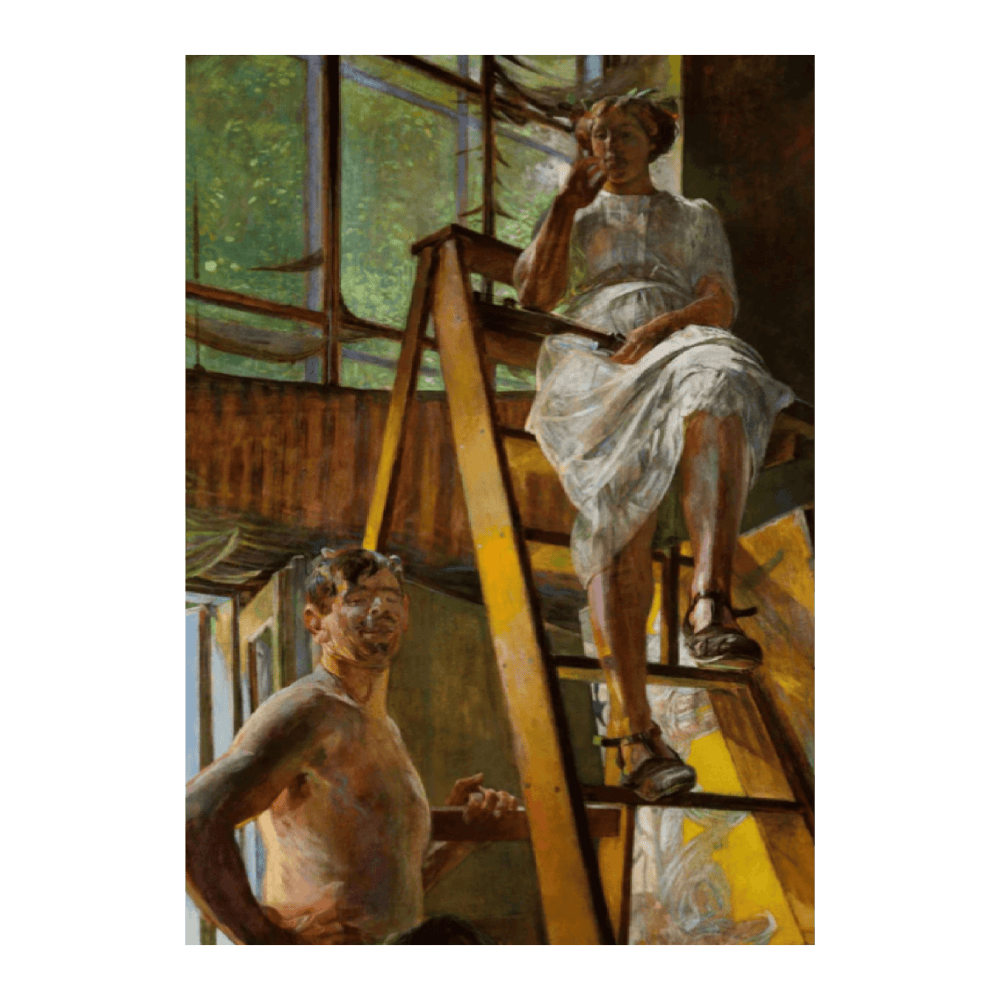 Jacek Malczewski - Satyr And A Model (1913)