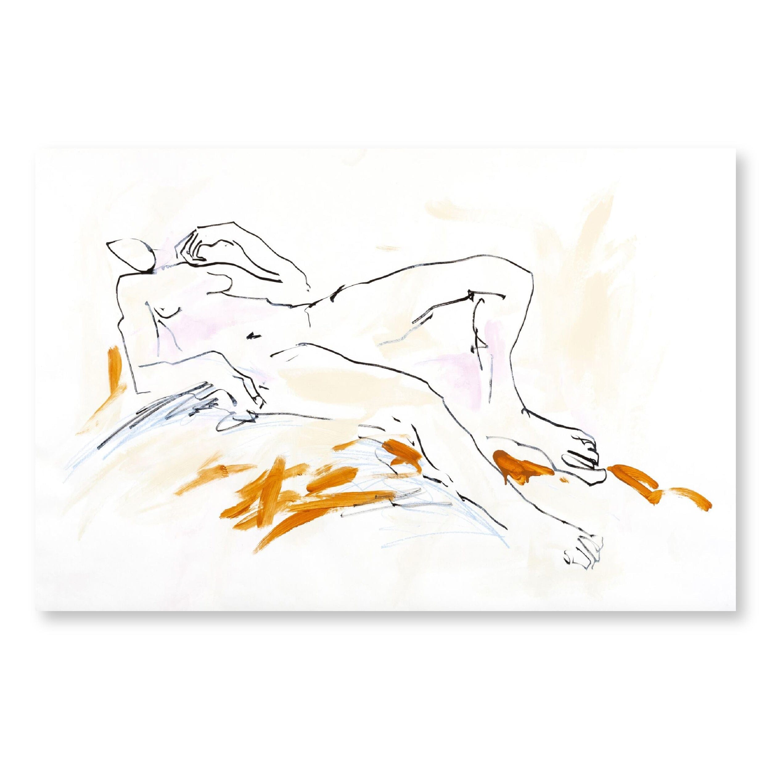Nude with Brown and Blue | Original