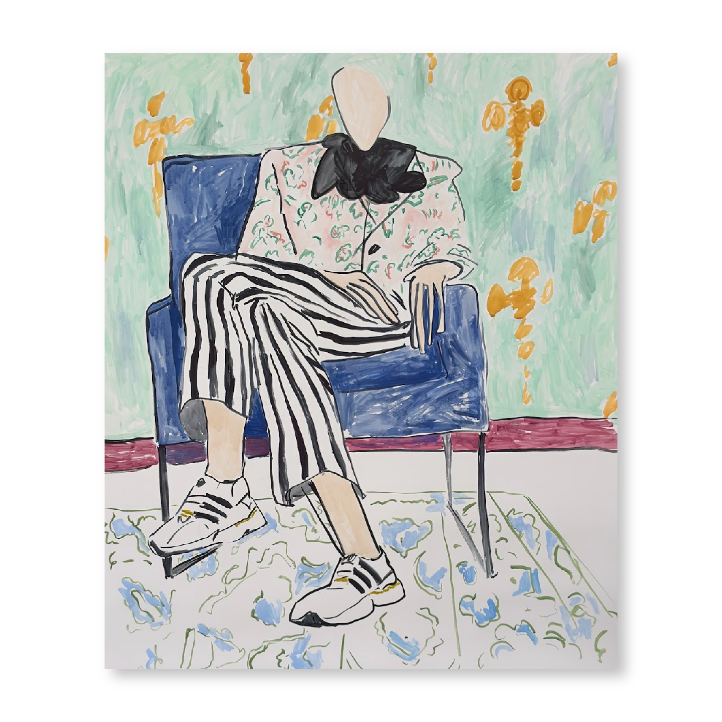 Blue Chair, Stripy Pants | Original