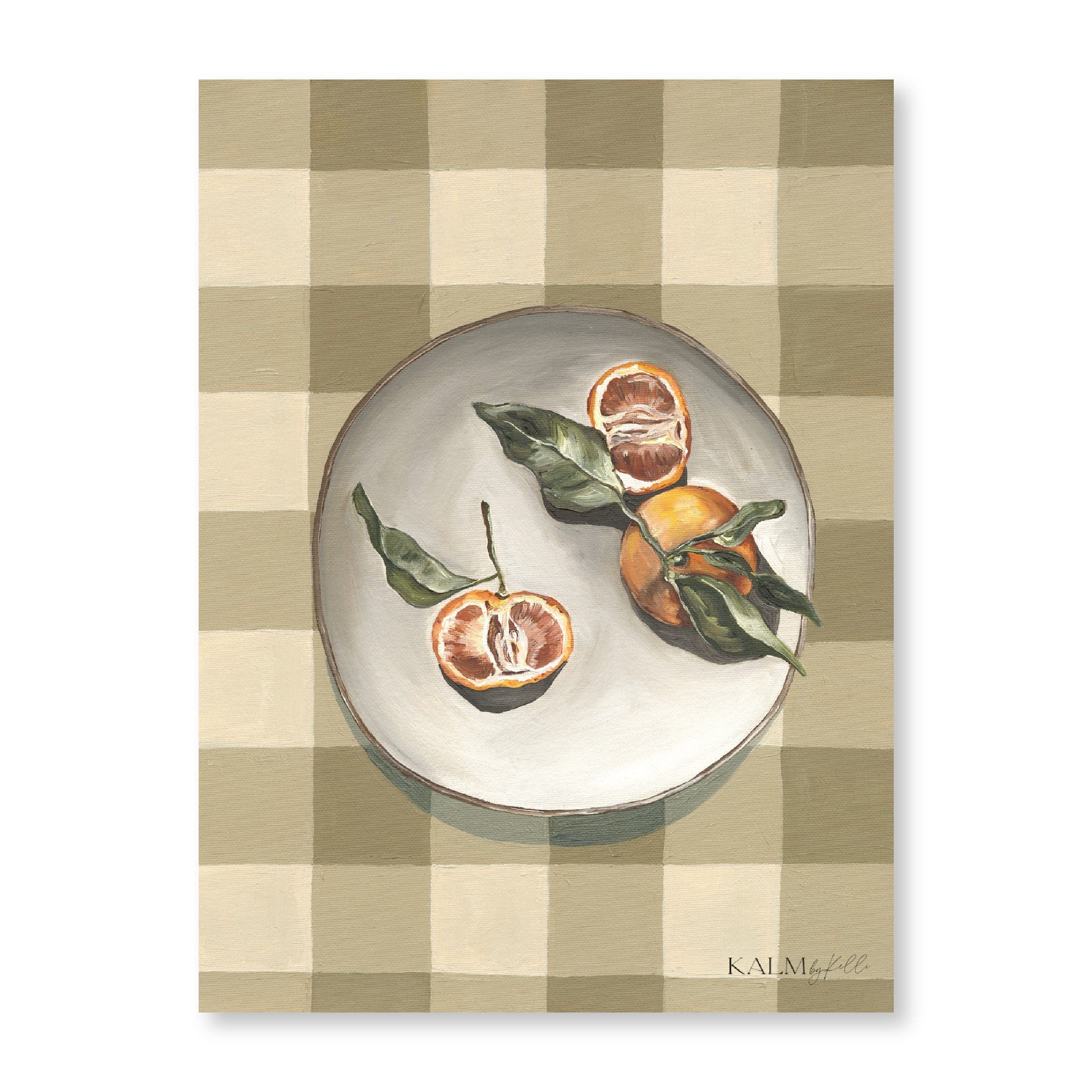 Tarocco Oranges on Gingham | Original