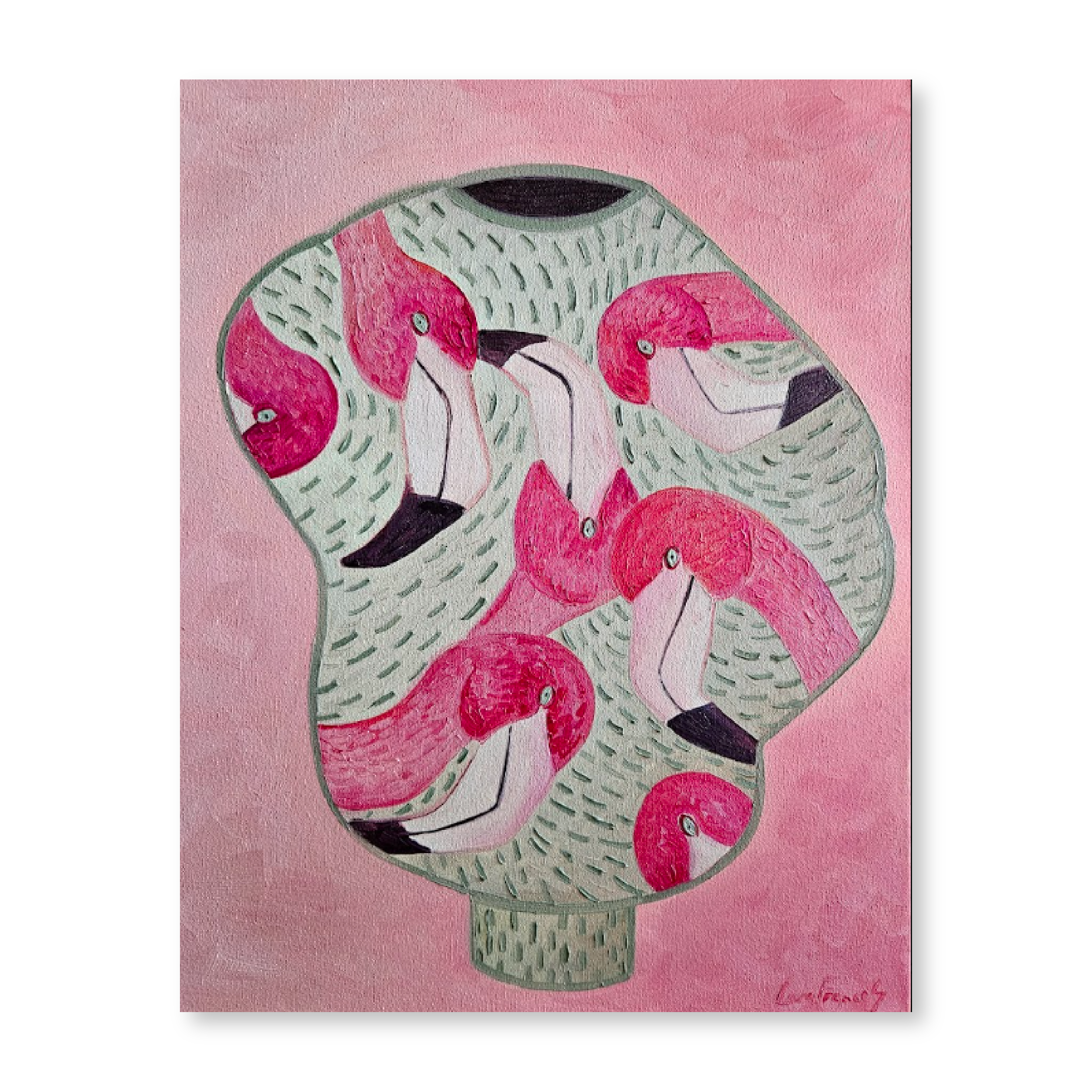 Flamingo Heads Vase | Original