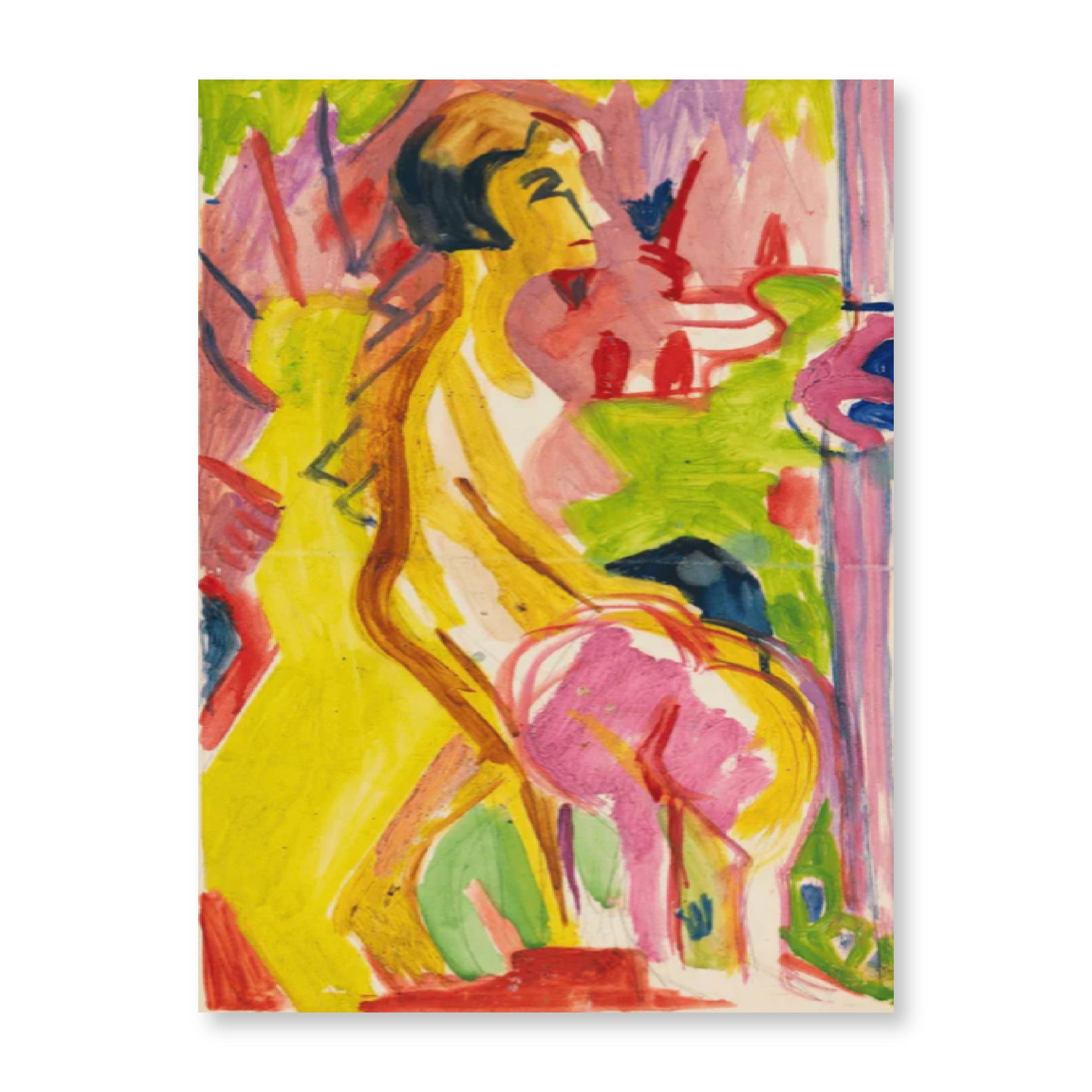 ‍Ernst Ludwig Kirchner - Zwei Weibliche Akte (100% off)