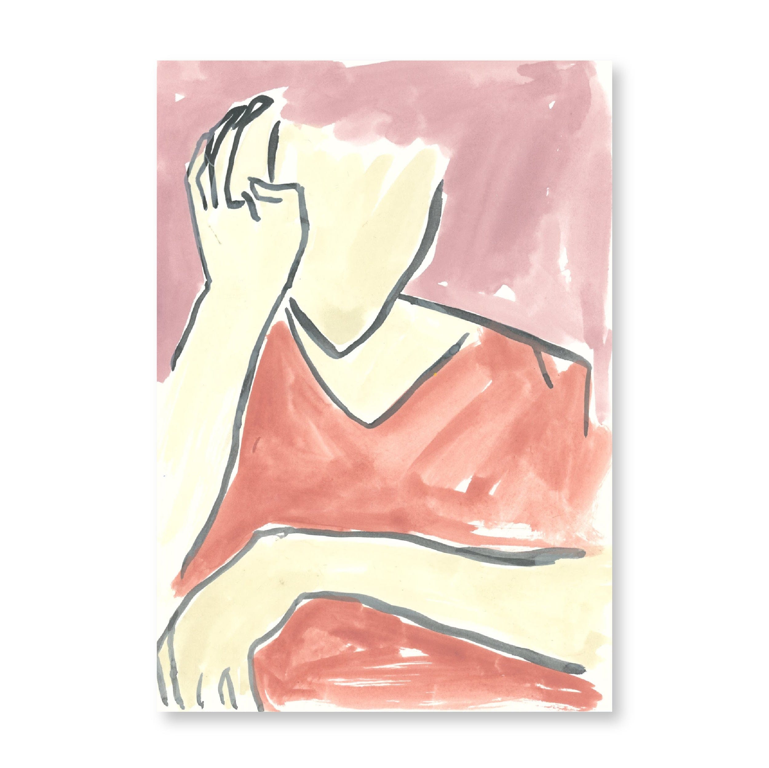 Moody in Pink and Red | Original